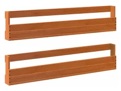 Sapateiras parede 2 pcs 110x8,5x23,5 cm pinho maciço castanho PT615068