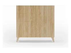 Sapateiro/Móvel organização - H87cm x L90cm x P27cm chêne dore – Bergen