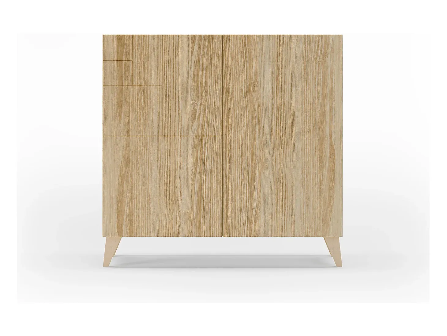 Sapateiro/Móvel organização - H87cm x L90cm x P27cm chêne dore – Bergen