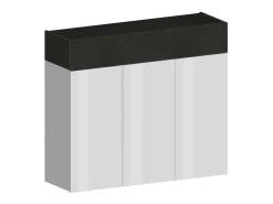 ScarpIera Dcanestrell, Suporte para sapatos com economia de espaço com 4 portas, Armário de entrada multifuncional, 114x38h100 cm, Branco e Ardósia