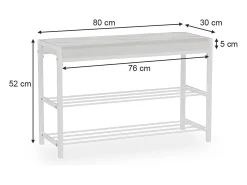 Schuhbank branco 80x30x52 borneo