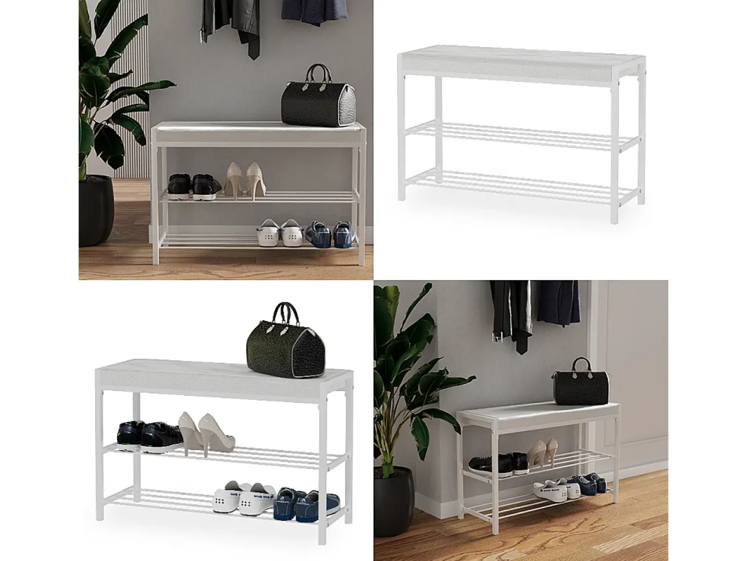 Schuhbank branco 80x30x52 borneo