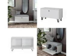 Schuhbank branco 80x35.1x46 siri