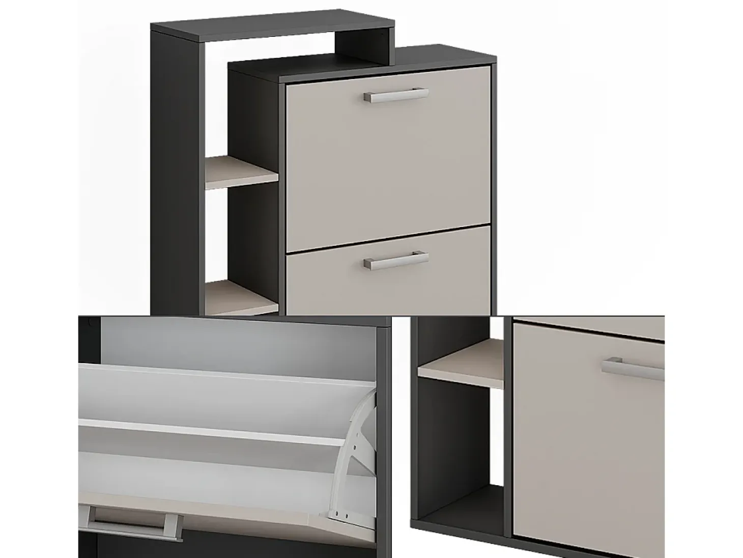 Schuhkipper antracite/creio 80x24.2x90 orlando