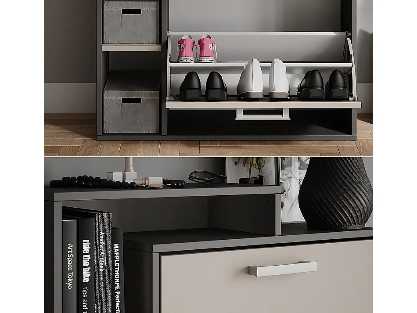 Schuhkipper antracite/creio 80x24.2x128.3 orlando