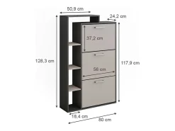 Schuhkipper antracite/creio 80x24.2x128.3 orlando
