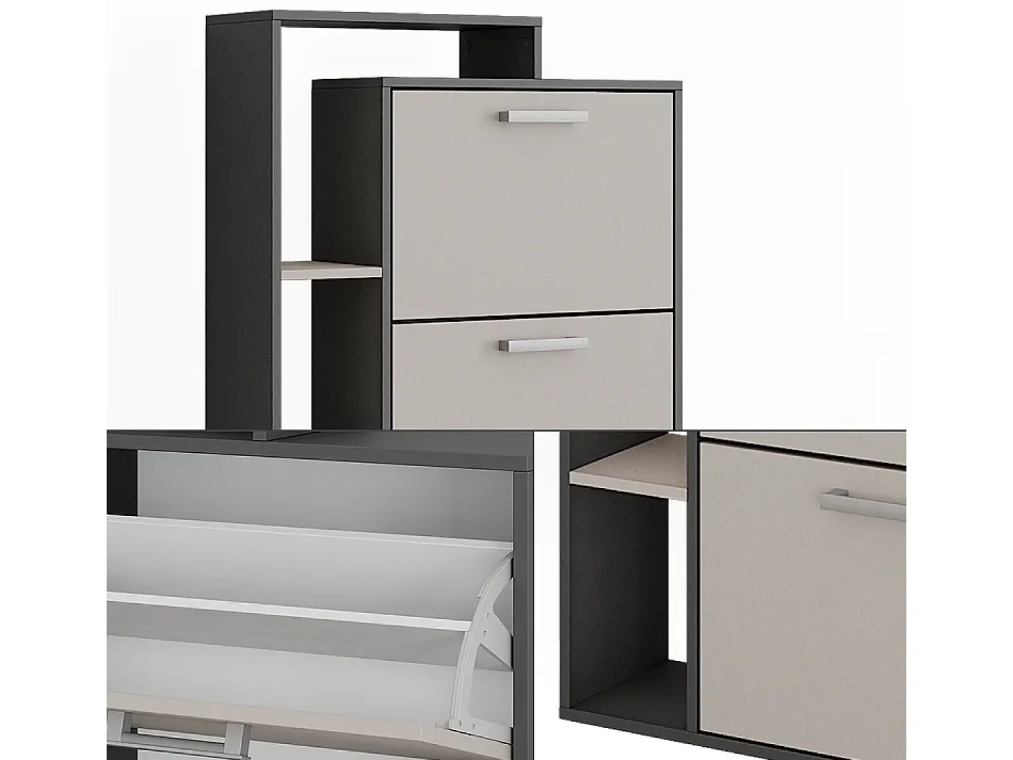 Schuhkipper antracite/creio 80x24.2x166.1 orlando