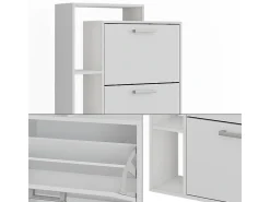 Schuhkipper branco 80x24.2x166.1 orlando