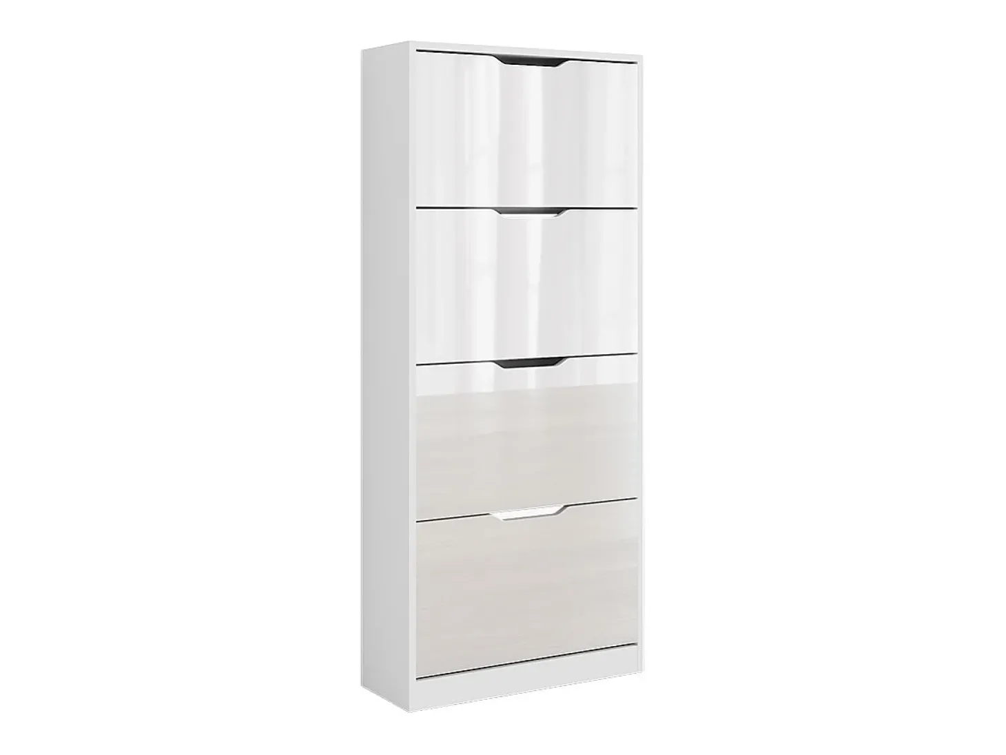Schuhkipper branco/branco brilhante 59x22x137 luca
