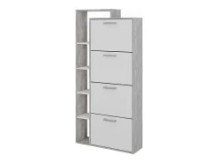 Schuhkipper branco/concreto 80x24.2x166.1 orlando