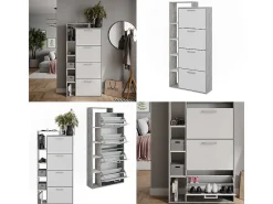 Schuhkipper branco/concreto 80x24.2x166.1 orlando