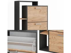 Schuhkipper carvalho goldkraft/antracite 80x24.2x166.1 orlando