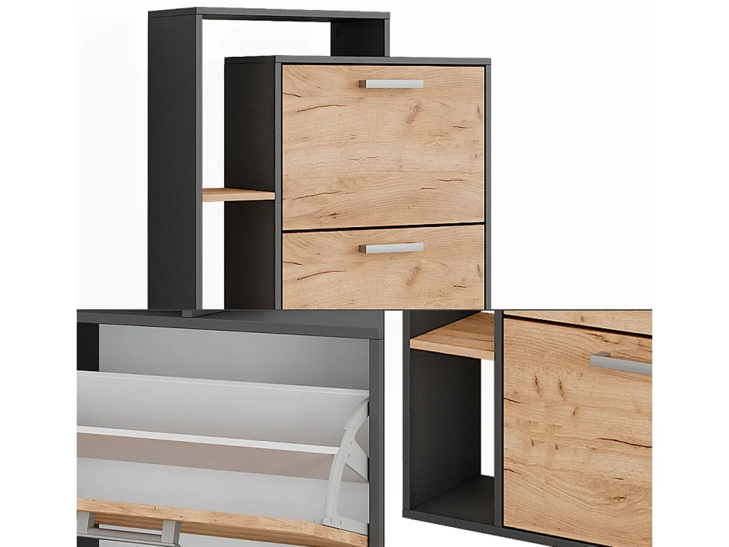 Schuhkipper carvalho goldkraft/antracite 80x24.2x166.1 orlando