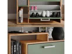 Schuhkipper carvalho/verde goldkraft 80x24.2x166.1 orlando