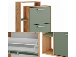 Schuhkipper carvalho/verde goldkraft 80x24.2x128.3 orlando