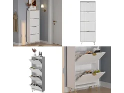 Schuhschrank branco 60x23.5x166.7 helge