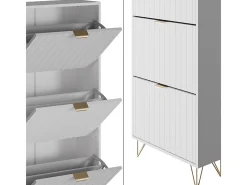 Schuhschrank branco 60x23.5x166.7 helge