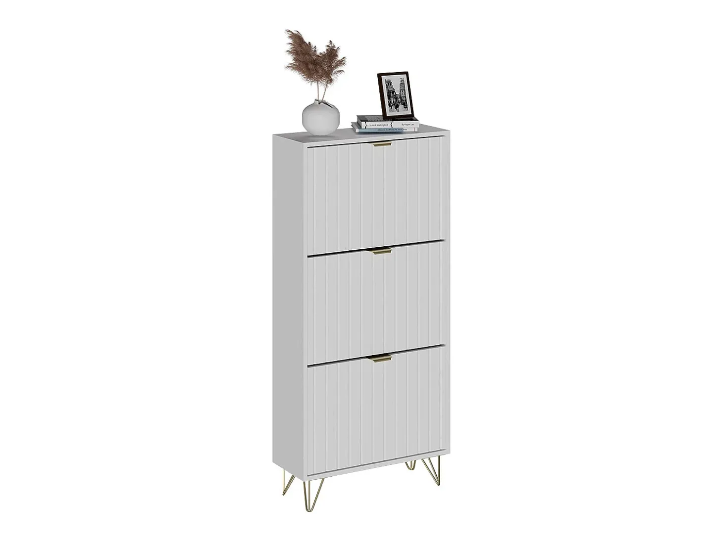 Schuhschrank branco 60x23.5x128.5 helge