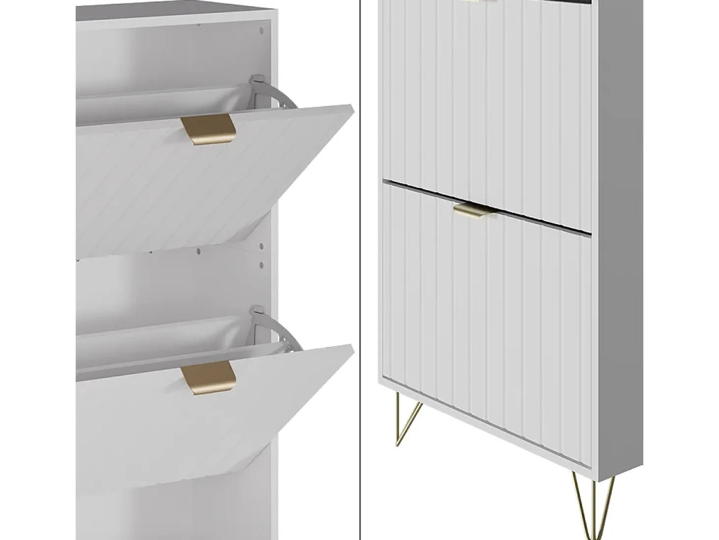 Schuhschrank branco 60x23.5x128.5 helge
