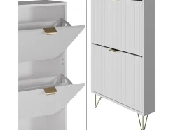 Schuhschrank branco 60x23.5x128.5 helge