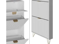 Schuhschrank branco 60x23.5x145 helge