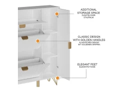 Schuhschrank branco 108x23.5x107.5 helge
