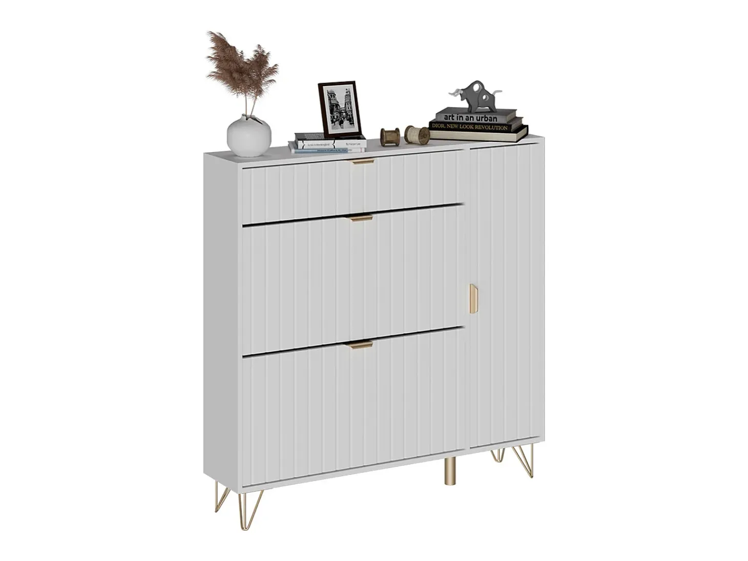 Schuhschrank branco 108x23.5x107.5 helge