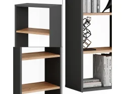 Schuhschrank carvalho antracite/goldkraft 40x24x80.1 orlando