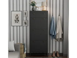 Schuhschrank preto 60x23.5x153 aron