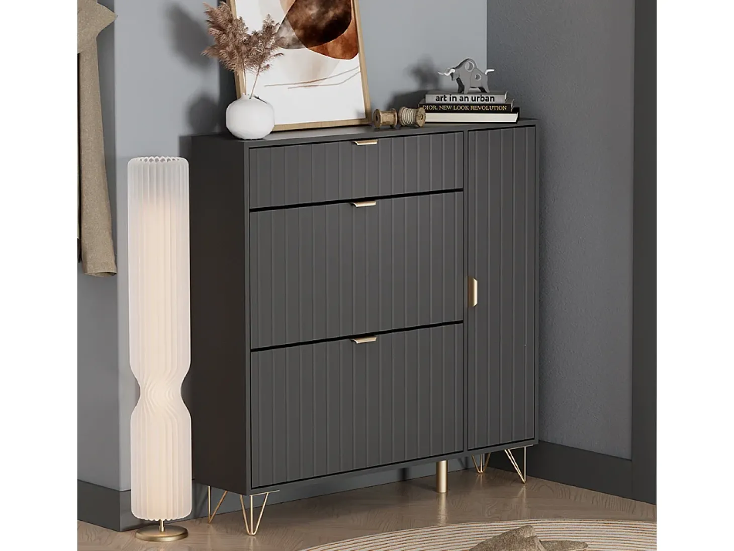 Schuhschrank preto 108x23.5x107.5 helge