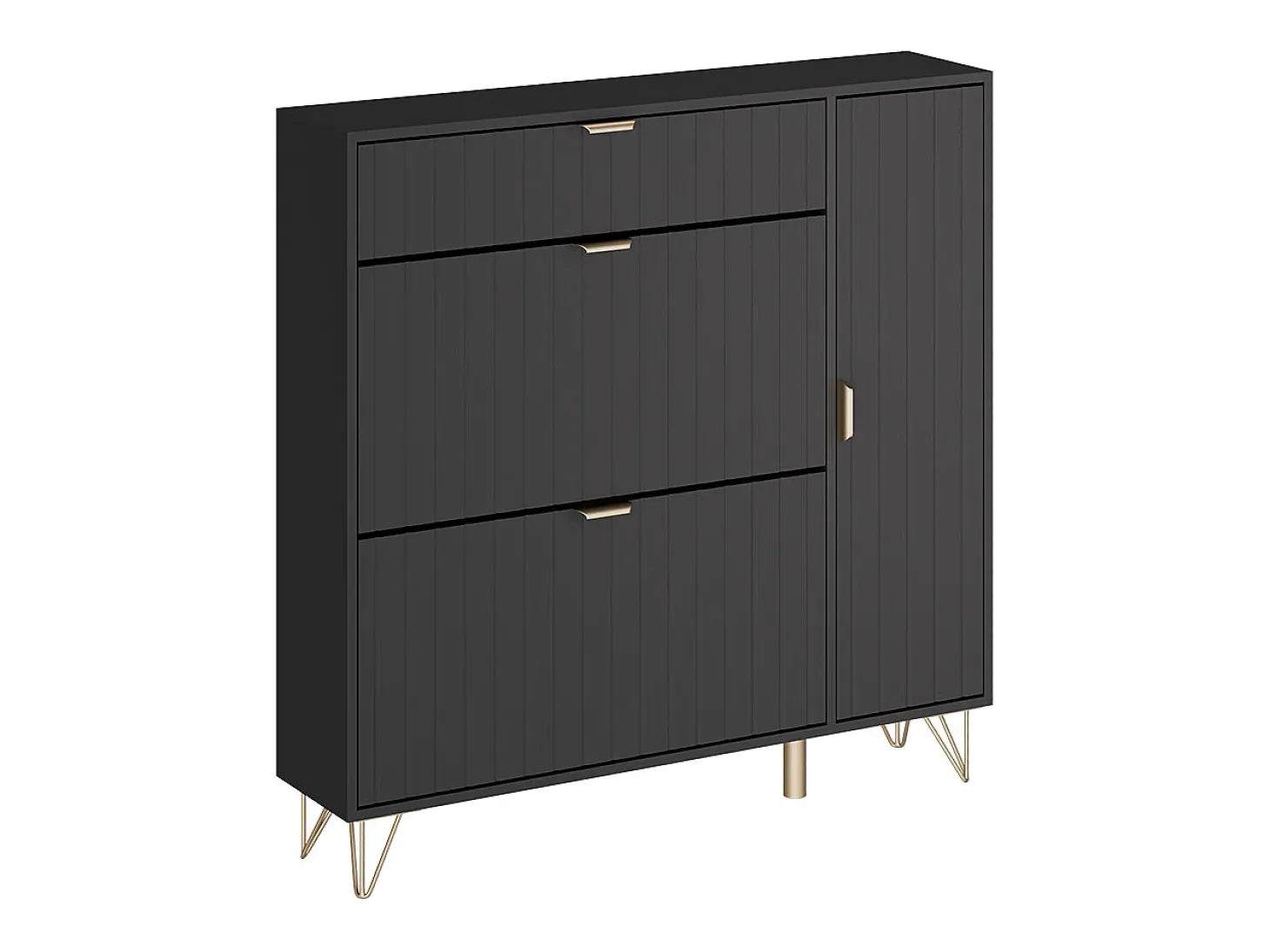 Schuhschrank preto 108x23.5x107.5 helge