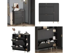 Schuhschrank preto 108x23.5x107.5 helge