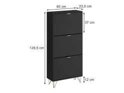 Schuhschrank preto 60x23.5x128.5 helge