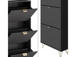 Schuhschrank preto 60x23.5x166.7 helge