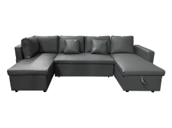 SCOTT 4 lugares sofá-cama panorâmico cinzento