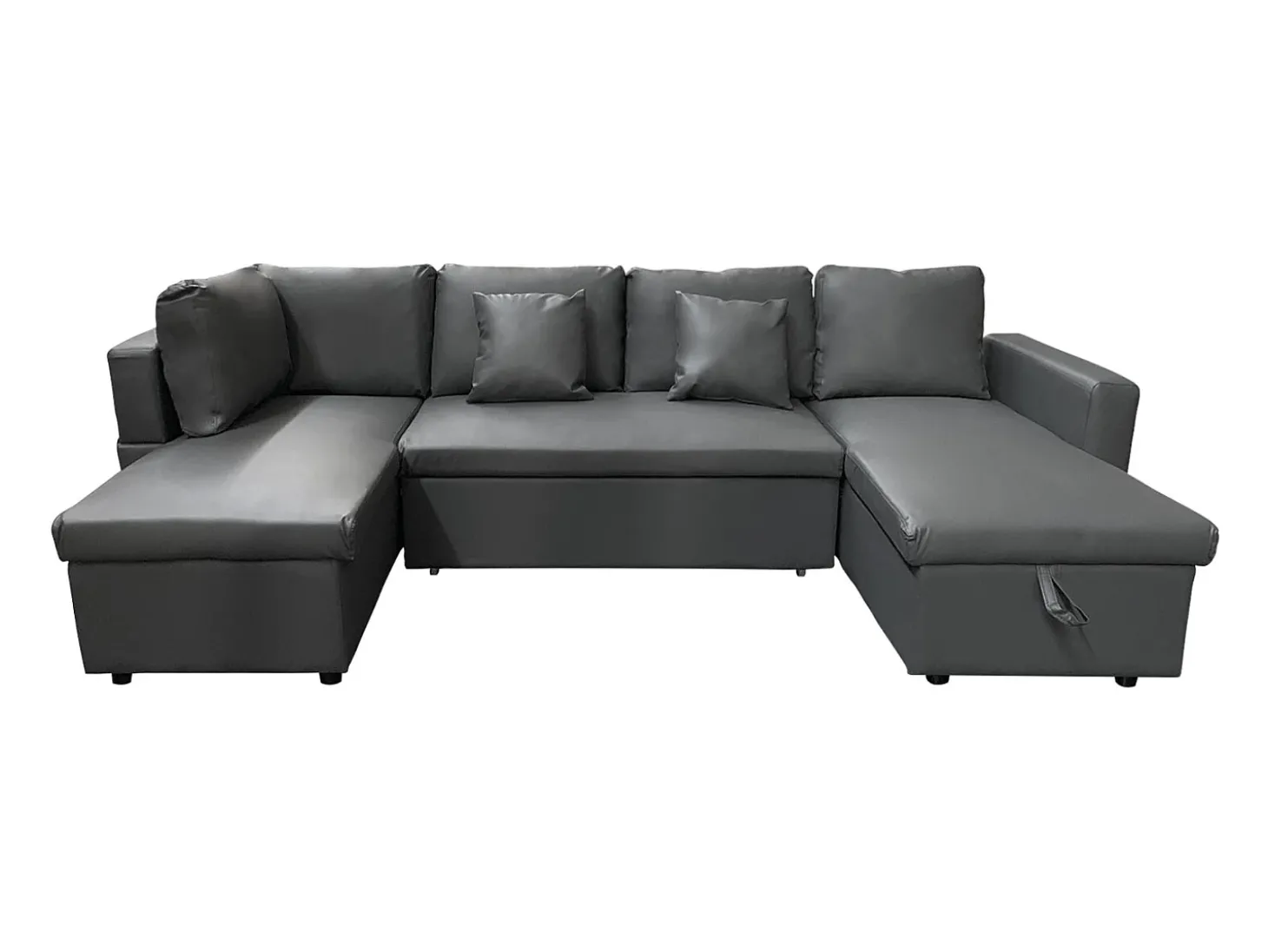 SCOTT 4 lugares sofá-cama panorâmico cinzento