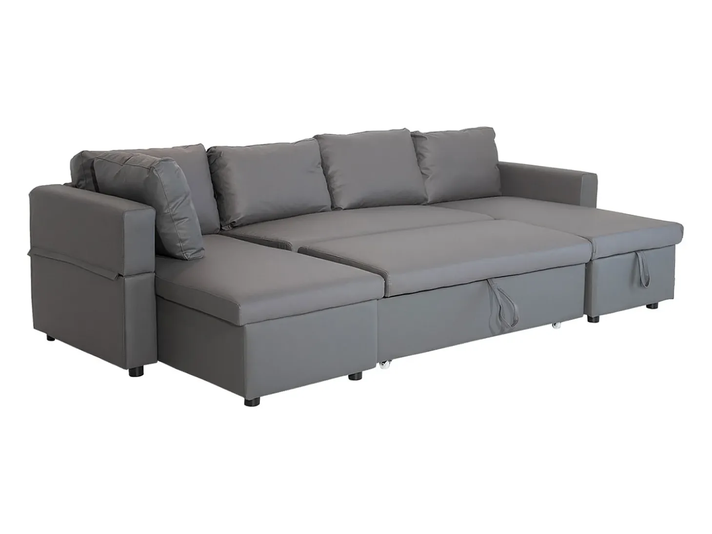 SCOTT 4 lugares sofá-cama panorâmico cinzento