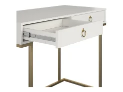 Secretária com 2 gavetas em MDF cinzento