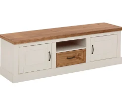 Selma | Tábua baixa 160 cm com 2 portas Branco