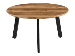 Set de 2 mesas de centro TUNIS – Cor madeira de mangueira – MDF & metal – Estilo industrial e harmonioso