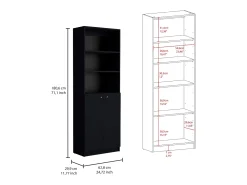 Set Triplo de Bibliotecas Munds Concept: Organização Inteligente, Estantes Abertos e Elegância Minimalista em um Só Conjunto