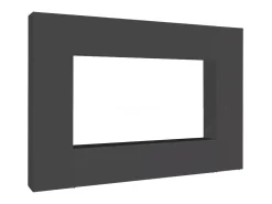 Sistema de parede Dgirm, conjunto de sala de TV com 4 portas, móveis de sala multiuso, 100% Fabricado na Itália, 260x30h180 cm, Antracite