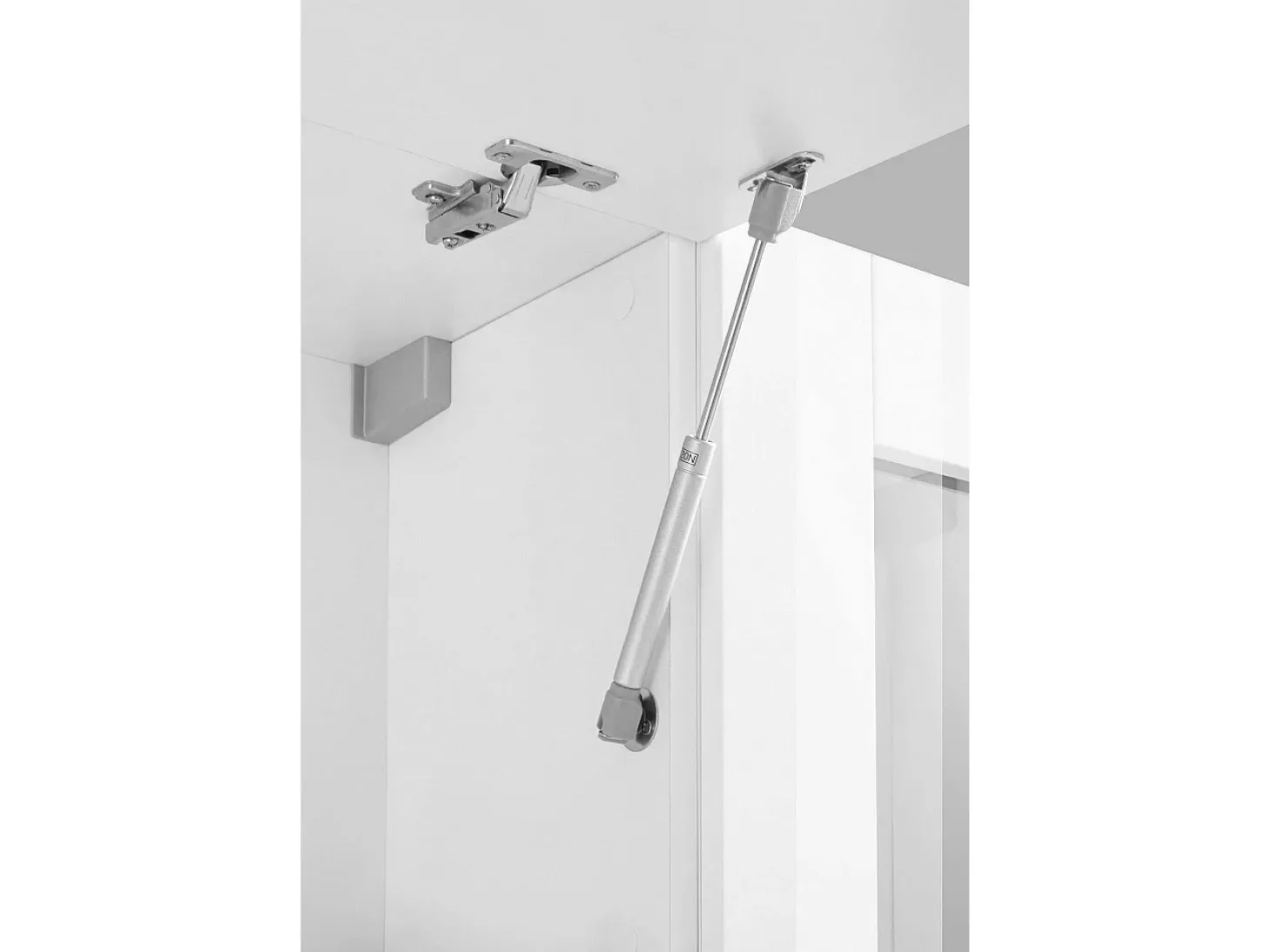 Sistema de parede Dgirm, conjunto de sala de TV com 4 portas, móveis de sala multiuso, 100% fabricado na Itália, 260x30h180 cm, branco brilhante