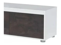 Sistema de parede Savannah, móvel de sala de TV, composição de conjunto de sala, conjunto de sala com móvel de parede, 200x41h43 cm, Branco e Ã