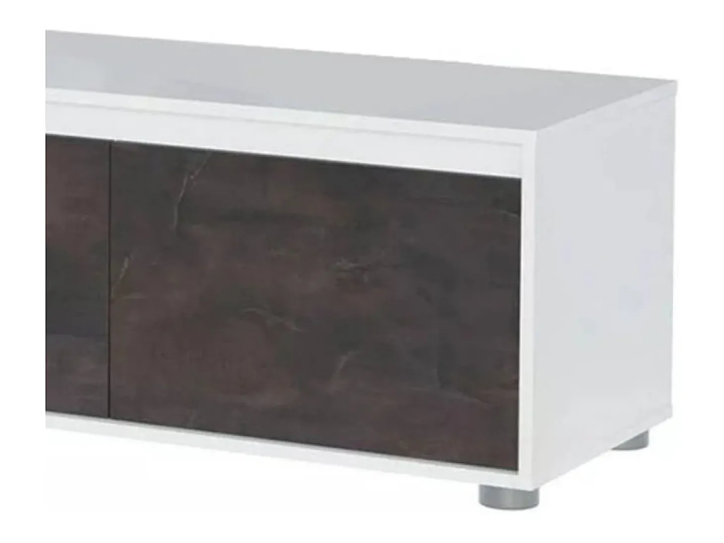 Sistema de parede Savannah, móvel de sala de TV, composição de conjunto de sala, conjunto de sala com móvel de parede, 200x41h43 cm, Branco e Ã"xido