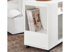 SoBuy armário baixo, Armário com rodas, armário multifuncional FBT135-W