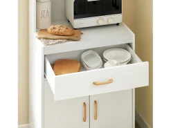 SoBuy armário com rodas, armário de cozinha, carrinho de cozinha FSB12-W