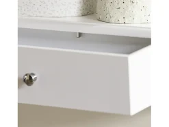 SoBuy Armário de banheiro com espelho, armário de cozinha, Armário de cozinha suspenso FRG43-L-W