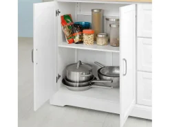 SoBuy armário de cozinha, carrinho de cozinha, carrinho de cozinha com rodas FKW41-WN