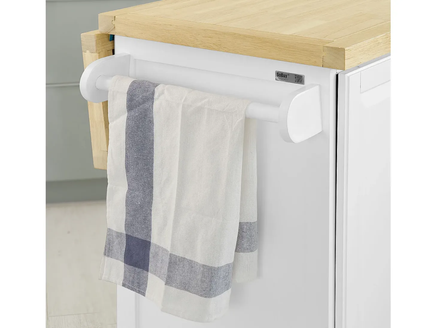 SoBuy armário de cozinha, carrinho de cozinha, carrinho de cozinha com rodas FKW41-WN